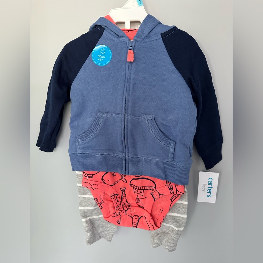 NWT Carter’s shark 3 piece set